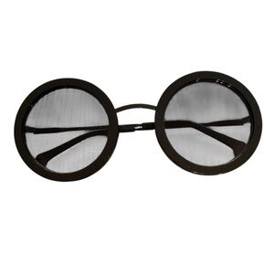 Bertha Black Round Sunglasses